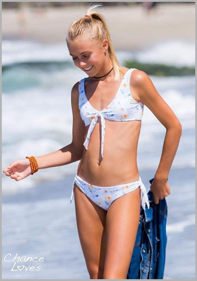 The Chance Loves Seashore Meadows Bikini Set is a captivating swimwear ensemble that embraces the essence of seaside charm. With a delightful print reminiscent of coastal meadows, this set exudes a playful and vibrant vibe. The bikini top offers a comfortable and stylish fit, complemented by matching bottoms. Crafted with care and attention to detail, this set is perfect for beach days and poolside adventures. Dive into summer with the Seashore Meadows Bikini Set from Chance Loves, where style and seaside allure come together in perfect harmony. (cgpt)