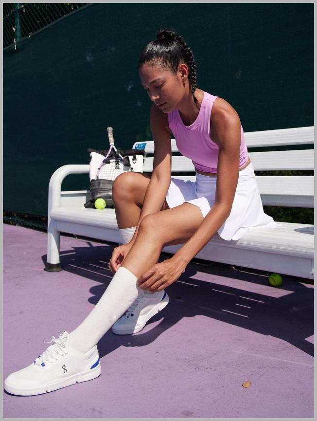 White Scallop Hem Skort Reviews White Sustainable Yoga Bottoms White